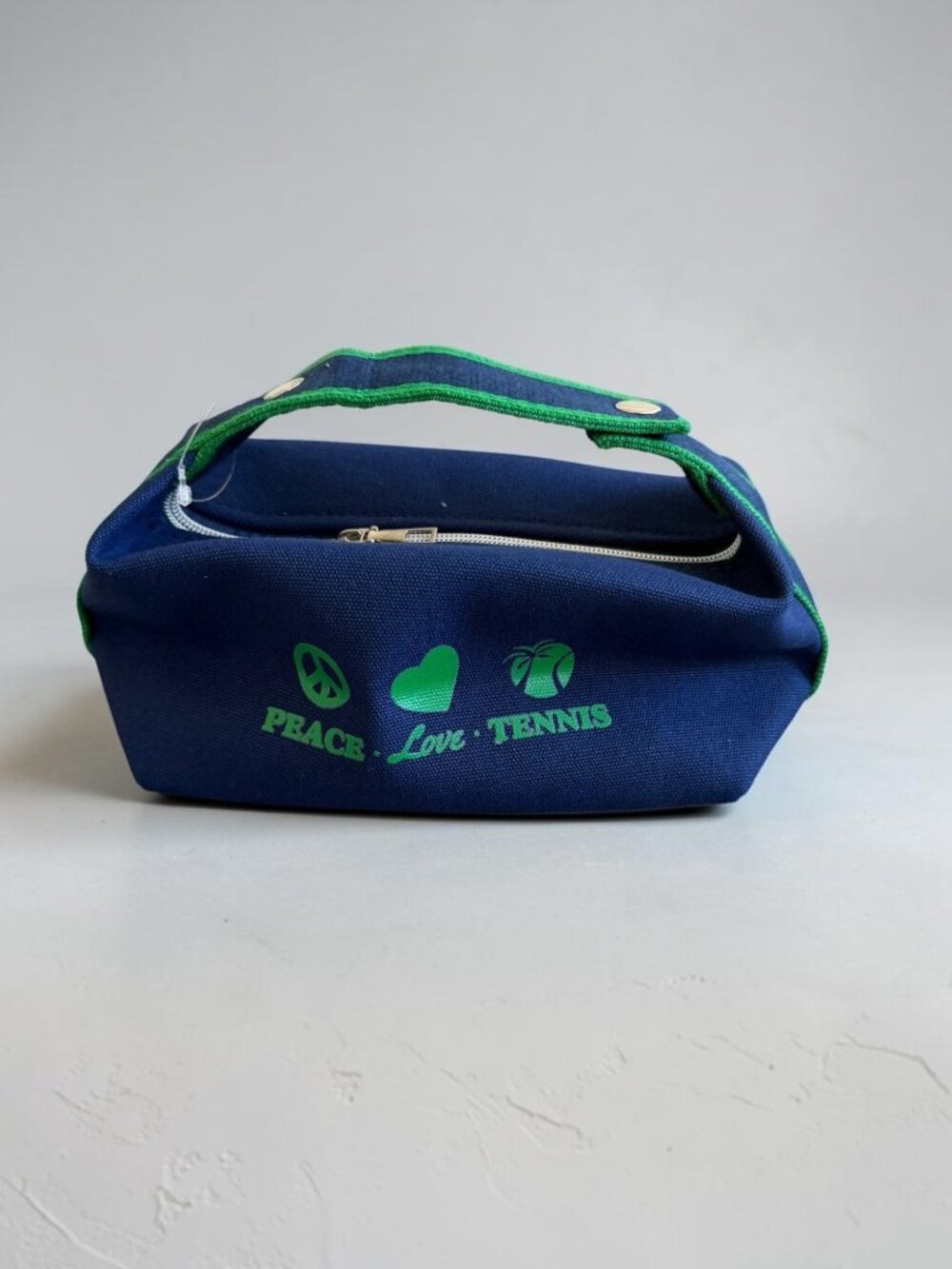 PEACE LOVE TENNIS Blue Green Mini Bag NEW NWOT